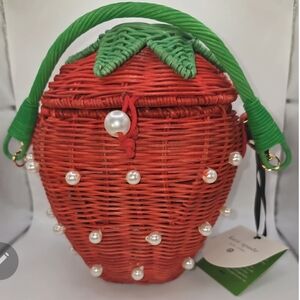Kate Spade Red and Green Strawberry Mini Bag